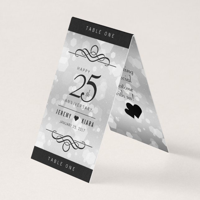 Elegant 25th Silver Wedding Anniversary (Front)