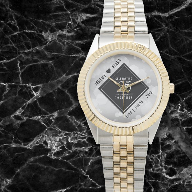 Elegant 25th Silver Wedding Anniversary Watch (Creator Uploaded)