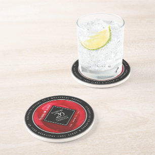 Elegant 26th Rose Wedding Anniversary Celebration Coaster