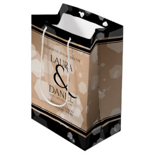 Elegant 28th Linen Wedding Anniversary Celebration Medium Gift Bag