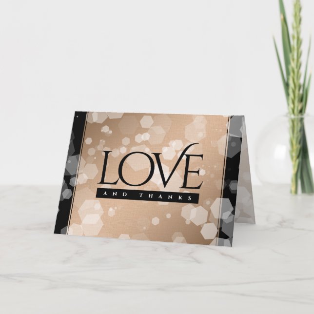 Elegant 28th Linen Wedding Anniversary Celebration Thank You Card (Front)