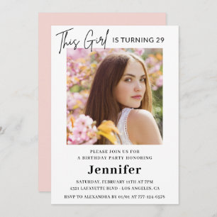 Elegant 29th birthday invitations Photo Modern
