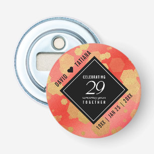 Elegant 29th Garnet Wedding Anniversary Bottle Opener