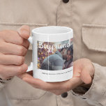 Elegant 2 Photo Boyfriend Large Coffee Mug<br><div class="desc">Give your boyfriend something he'll enjoy with more than just coffee! This unique two-photo mug is customisable and features the word 'boyfriend' in a bold script font. Personalise the design with your shared memories and a meaningful message that says, 'Making memories with you is my favourite thing to do'. Perfect...</div>