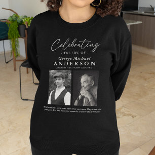 Elegant 2 Photo 'Celebrating the Life' Tribute Sweatshirt