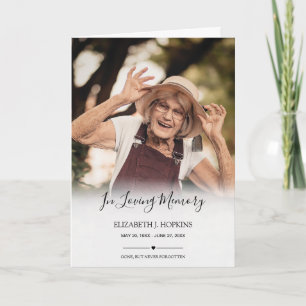Elegant 2 Photo In Loving Memory Funeral Program Programme