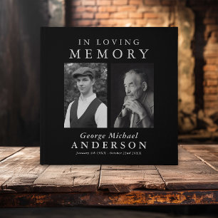 Elegant 2 Photo 'In Loving Memory' Tribute Guest Book