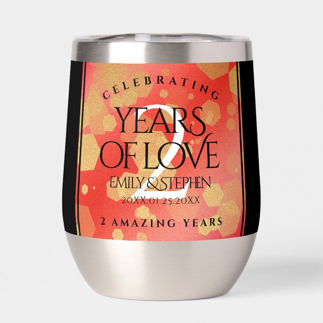 Elegant 2nd Garnet Wedding Anniversary (Back)