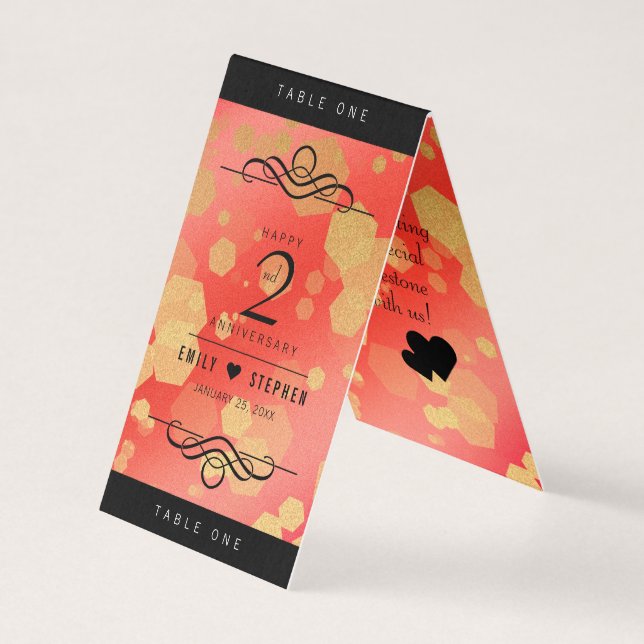 Elegant 2nd Garnet Wedding Anniversary (Front)