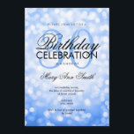 Elegant 30th Birthday Party Blue Glitter Lights Invitation<br><div class="desc">Elegant 30th Birthday Party Blue Glitter Lights invitation template. Featuring lights and sparkles.</div>