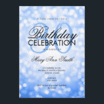 Elegant 30th Birthday Party Blue Glitter Lights Invitation<br><div class="desc">Elegant 30th Birthday Party Blue Glitter Lights invitation template. Featuring lights and sparkles.</div>