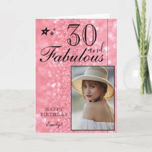 Elegant 30th Birthday Photo Template Customizabl