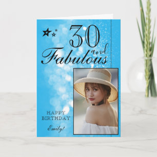 Elegant 30th Birthday Photo Template Customizabl