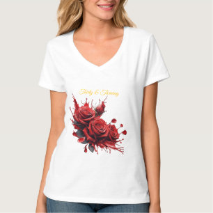 Elegant 30th Birthday - Roses in Bloom T-Shirt