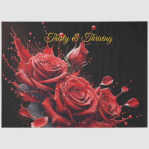 Elegant 30th Birthday - Roses in Bloom Tissue Paper