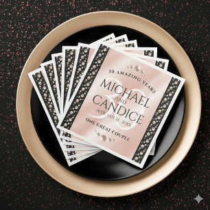 Elegant 30th Pearl Wedding Anniversary Celebration Napkin