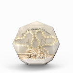 Elegant 30th Pearl Wedding Anniversary Gift  Photo Block<br><div class="desc">Customisable pearl theme design,  30th Anniversary gift idea. Elegant 30 year wedding anniversary celebration gift idea for mum and dad,  family and friends.</div>