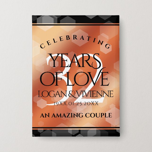 Elegant 32nd Bronze Wedding Anniversary (Front)