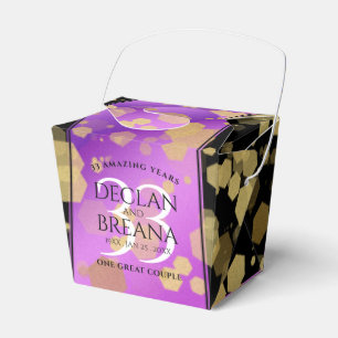 Elegant 33rd Amethyst Wedding Anniversary Favour Box