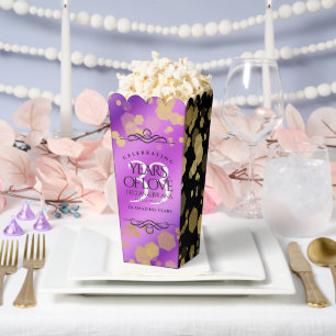 Elegant 33rd Amethyst Wedding Anniversary Favour Box