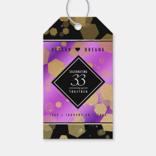 Elegant 33rd Amethyst Wedding Anniversary Gift Tags