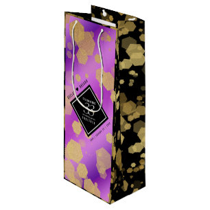 Elegant 33rd Amethyst Wedding Anniversary Wine Gift Bag