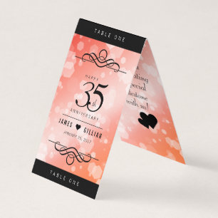 Elegant 35th Coral Wedding Anniversary Celebration