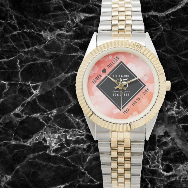 Elegant 35th Coral Wedding Anniversary Watch (Creator Uploaded)