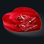 Elegant 36th Rose Wedding Anniversary Celebration Paperweight<br><div class="desc">Celebrate the 36th wedding anniversary with this commemorative paperweight! Elegant white serif and sans serif lettering on a romantic red rose background add a memorable touch for this special occasion and extraordinary milestone. Customise with the happy couple's names, and add a date for their rose anniversary. Design © W.H. Sim....</div>