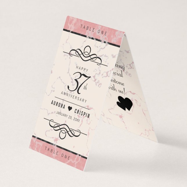 Elegant 37th Alabaster Wedding Anniversary (Front)