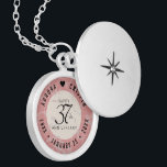 Elegant 37th Alabaster Wedding Anniversary Locket Necklace<br><div class="desc">Celebrate the 37th wedding anniversary in style with this commemorative locket! Elegant black lettering on a creamy, fine-grained white and rose gold marbled background add a memorable touch for this special occasion and extraordinary milestone. Customise with the happy couple's names, and add a date for their alabaster anniversary. Design ©...</div>