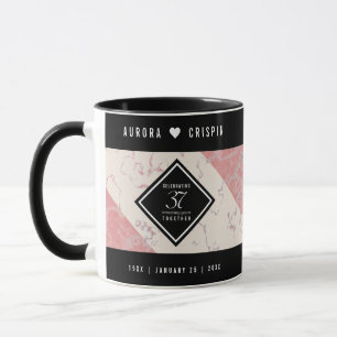 Elegant 37th Alabaster Wedding Anniversary Mug