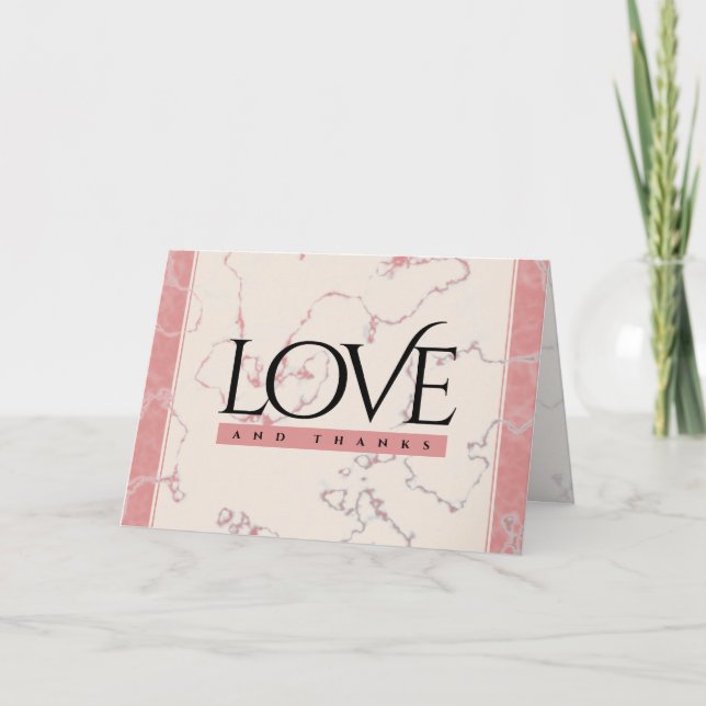 Elegant 37th Alabaster Wedding Anniversary Thank You Card (Front)