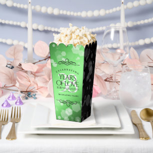 Elegant 38th Emerald Wedding Anniversary Favour Box