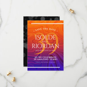 Elegant 39th Agate Wedding Anniversary Celebration Save The Date