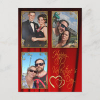 Elegant 3 Photo Valentine's Day