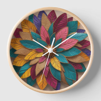 "Elegant 3D Blossom Wall Clock" Clock