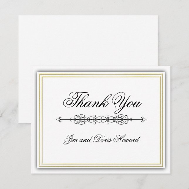 Elegant 3D Thank You Card (Front/Back)