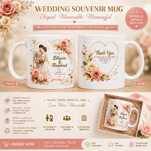 Elegant 3D Wedding Souvenir Mug Personalised
