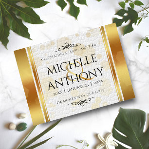 Elegant 3rd Leather Wedding Anniversary Cutting Board