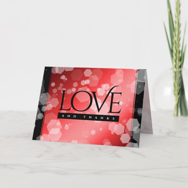 Elegant 40th 80th Ruby Wedding Anniversary Thank You Card (Front)