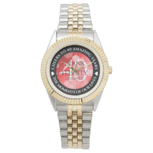 Elegant 40th 80th Ruby Wedding Anniversary Watch
