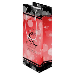 Elegant 40th 80th Ruby Wedding Anniversary Wine Gift Bag