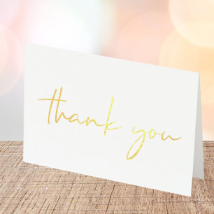 Elegant 40th Birthday Foil Thank You Card