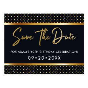 Birthday Save The Date Postcards Zazzle Uk