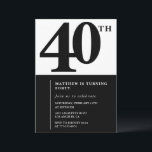 Elegant 40th birthday invitations Chic Simple<br><div class="desc">Elegant 40th birthday invitations Chic Simple</div>