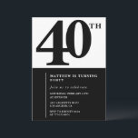 Elegant 40th birthday invitations Chic Simple<br><div class="desc">Elegant 40th birthday invitations Chic Simple</div>