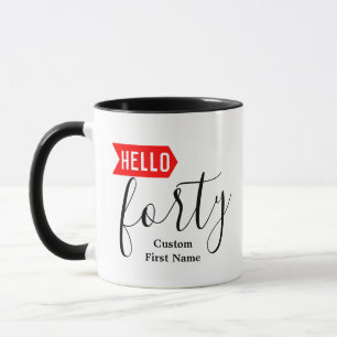 Elegant 40th Birthday Mug – Personalised Gift