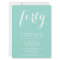 ELEGANT 40TH birthday party INVITE script mint