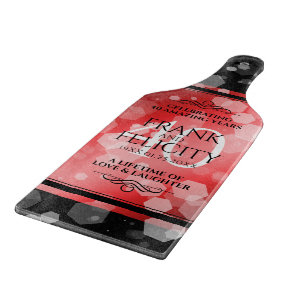 Elegant 40th Ruby Wedding Anniversary Celebration Cutting Board